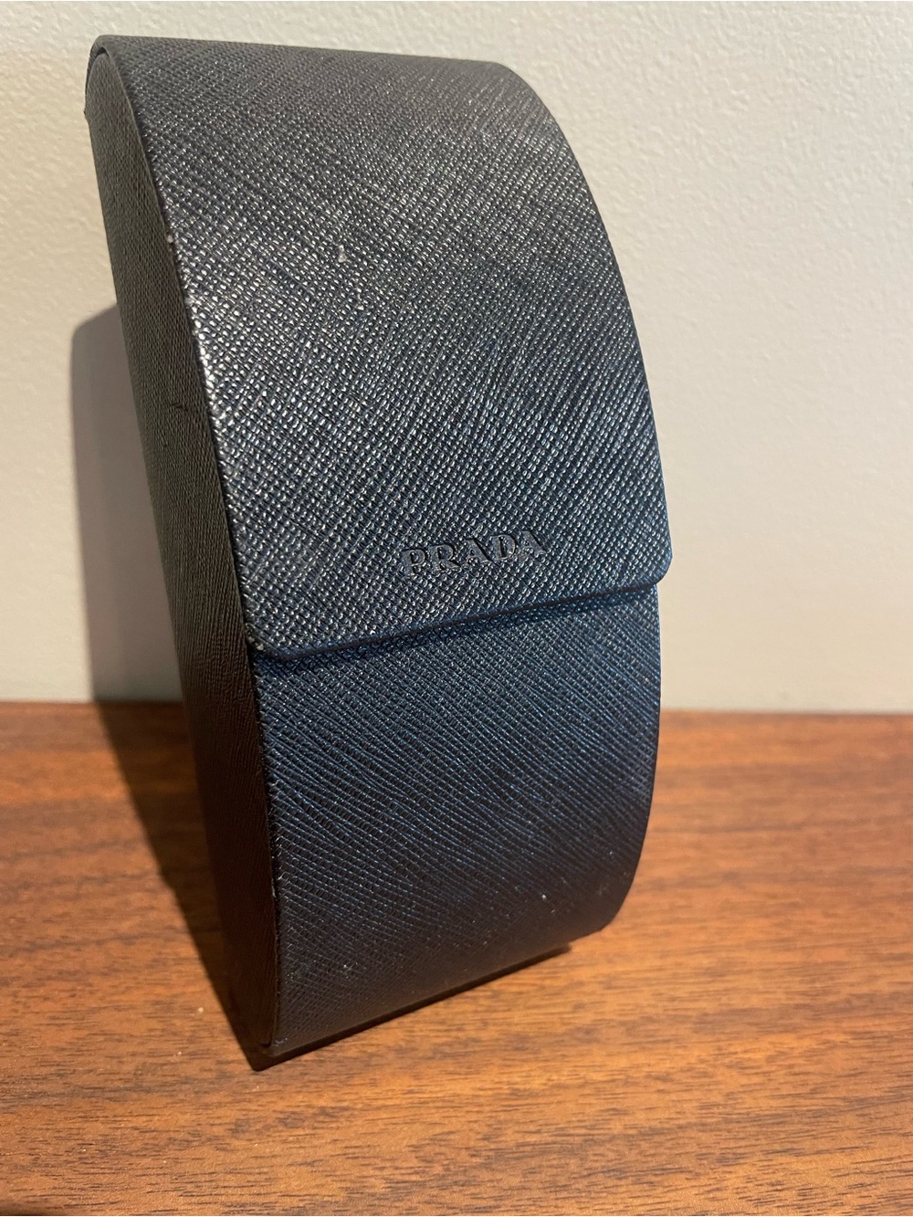 Prada Black Saffiano Leather Sunglass Case